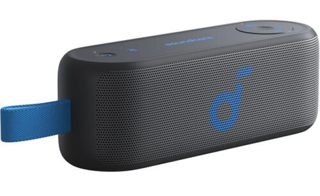 Anker A3172 soundcore Select 3 Portable Waterproof Bluetooth Speaker with Loud and Strong bass, up to20 Hrs Playtime, 16W of audio power, With its IPX7-rated waterproof design- Black